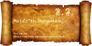 Meláth Harmatka névjegykártya